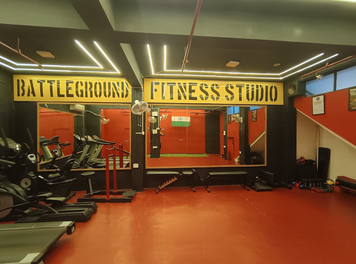 Training floor and equipment at The Battleground Fitness Studio, Joka